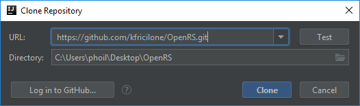 IntelliJ IDEA Clone OpenRS Git Repository