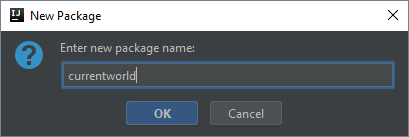 Visual example of naming a plugin package in IntelliJ IDE